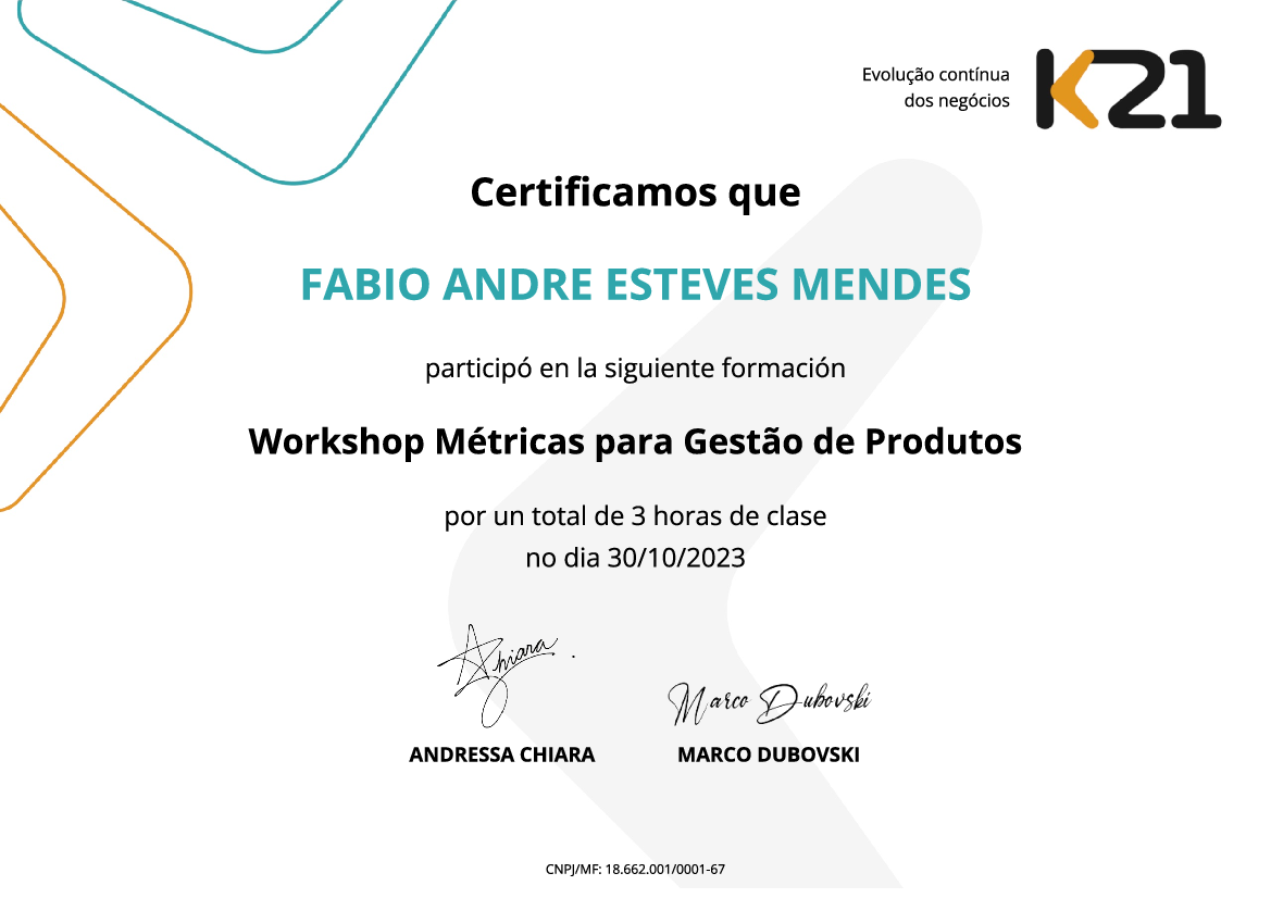 Certificado K21